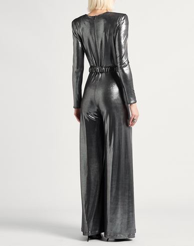 Woman Jumpsuit Grey Size 6 Polyester, Elastane