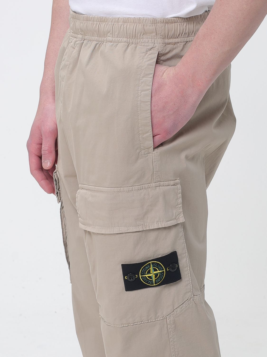 Pants Men color Green