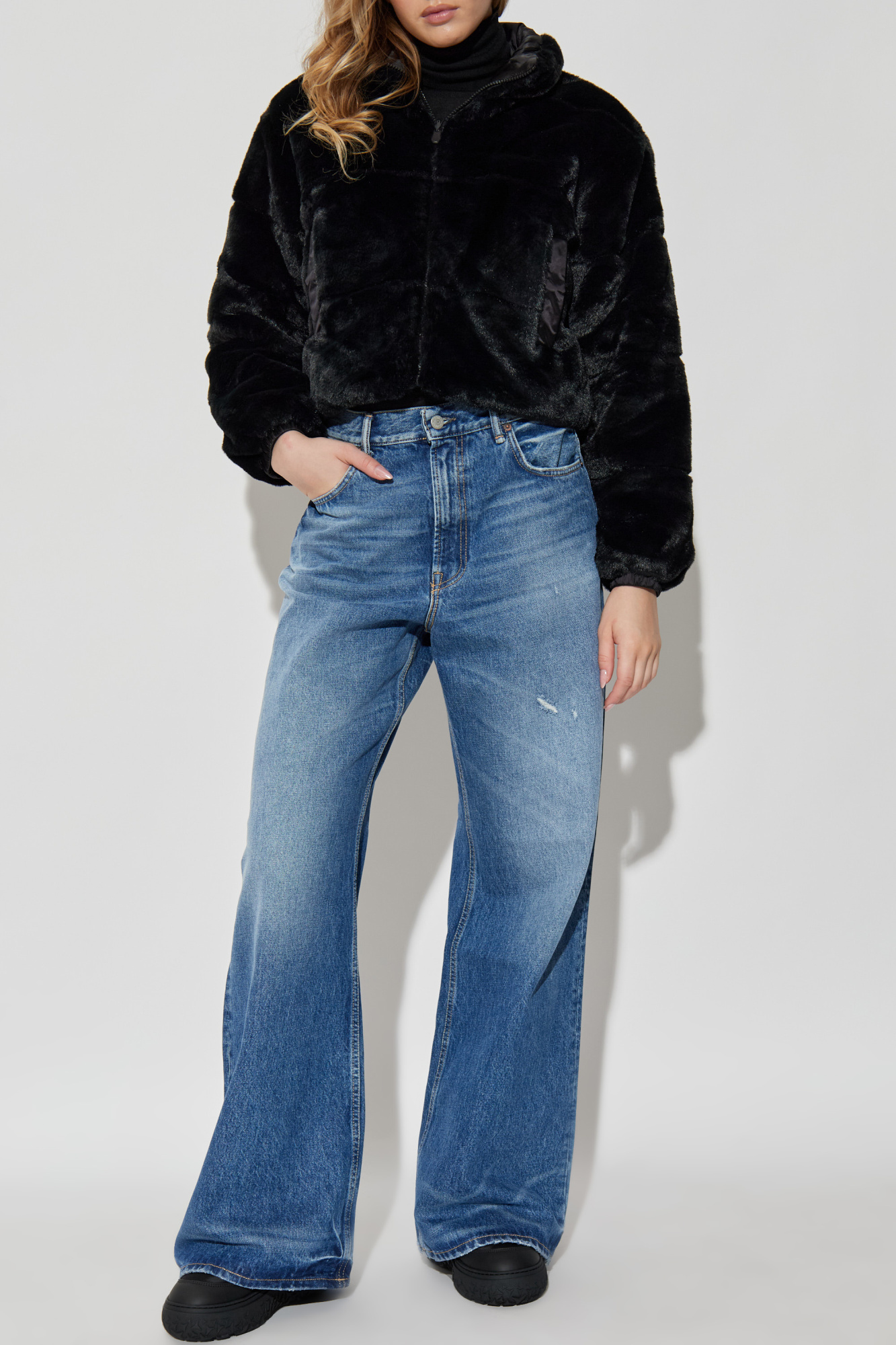 Faux Fur Jacket "Yuki", Women's, Black