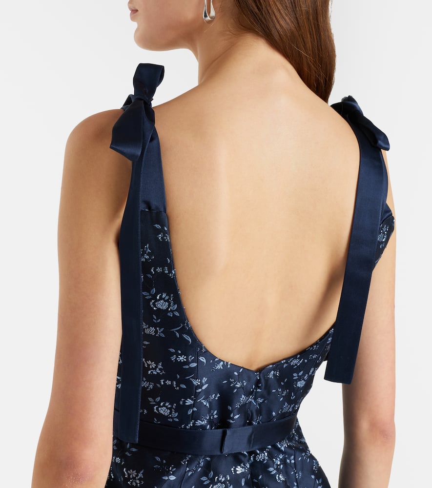 Acacia floral brocade corset dress