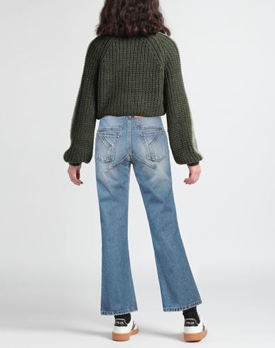 Woman Jeans Blue Size 6 Cotton, Soft Leather