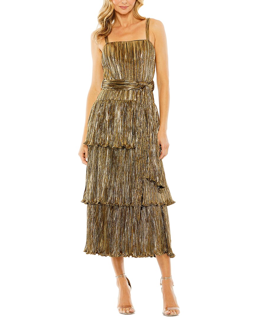 Ruffle Tiered Buckle A-Line Gown