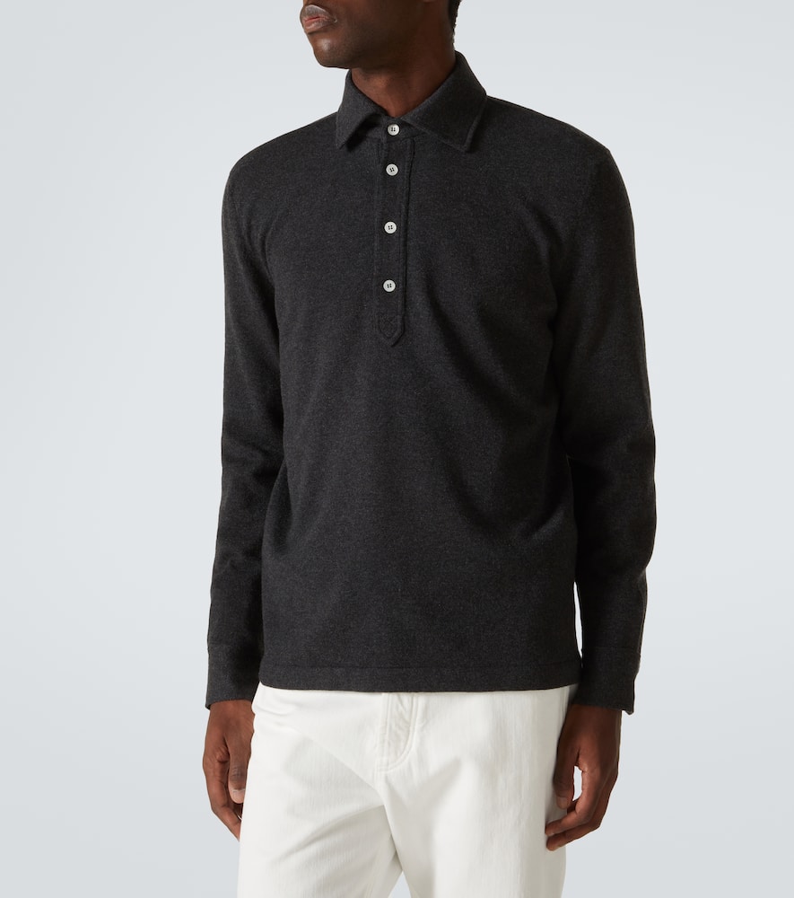 Cashmere polo sweater