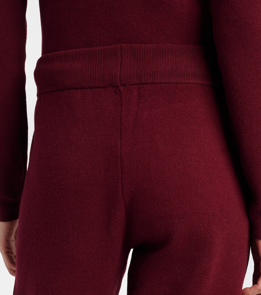Knitted cotton-blend sweatpants