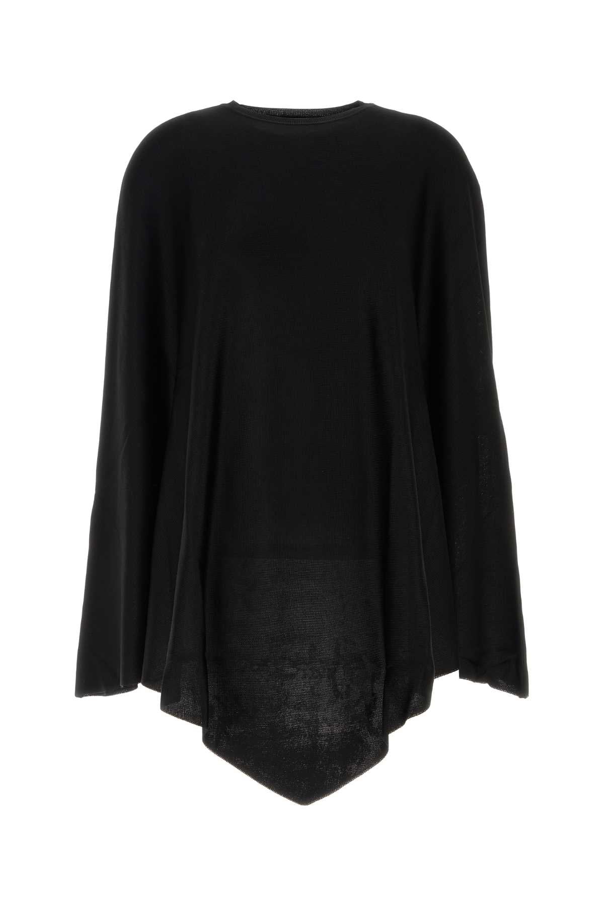 With Cape Sweater — Black