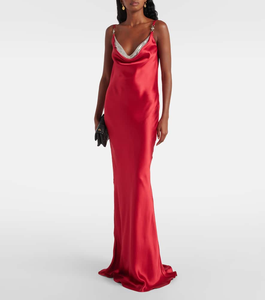 Silk satin gown