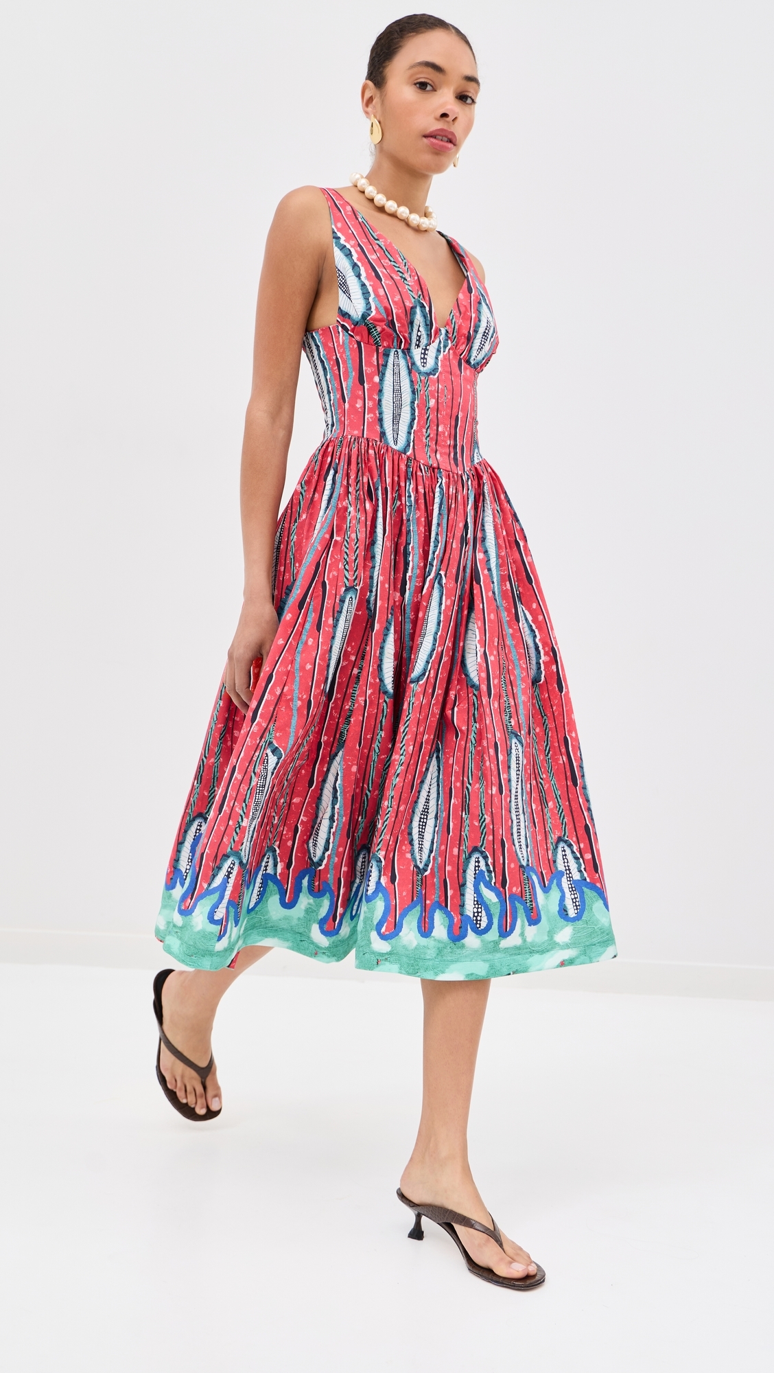 Papaya Midi Dress Red Papaya