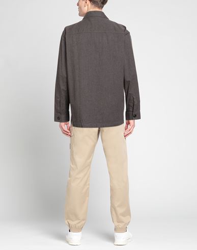 Man Shirt Taupe Size M Cotton