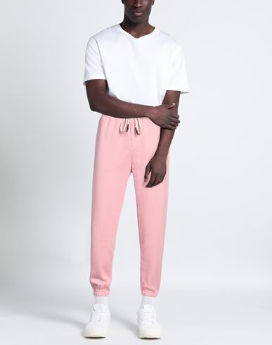 Man Pants Pink Size M Cotton, Polyester