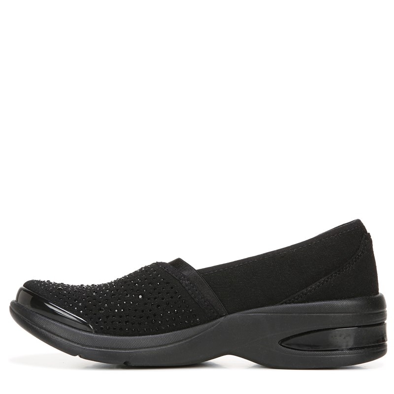 Women's Red-Hot Slip On Shoes (Black Rhinestone Fabric)