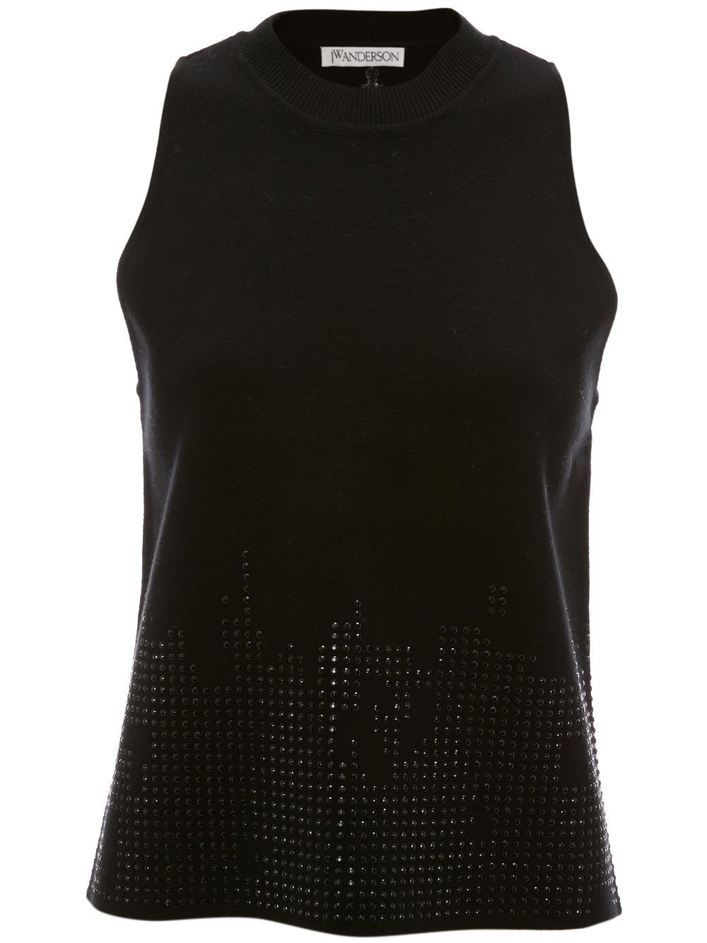 Studded knitted tank top - Black