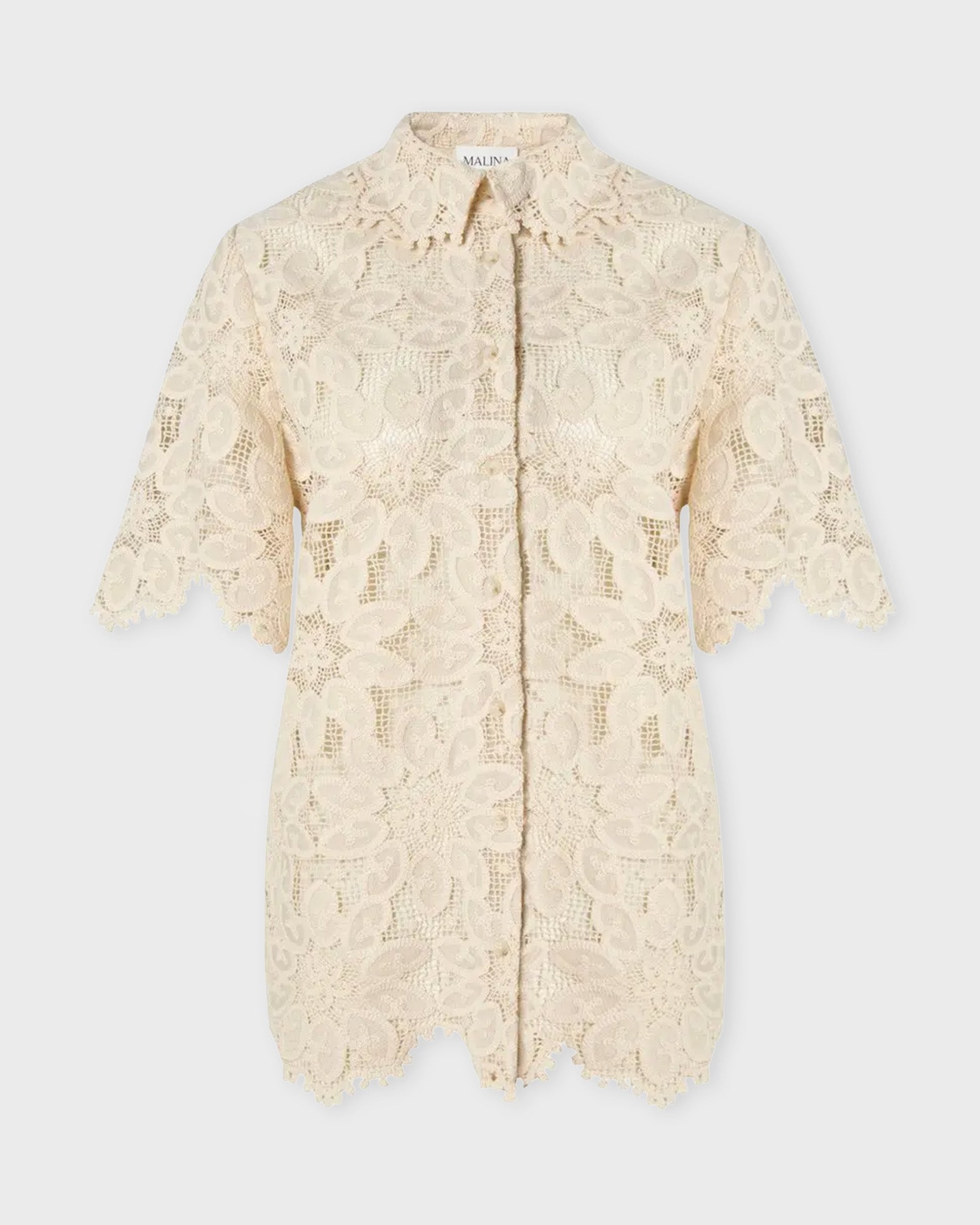 Malina Shirt Ari Guipure Lace Sand