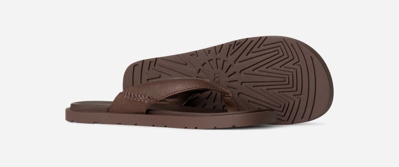 ® Men's Seaside II Flip Leather/Suede Sandals in L®age