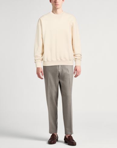 Man Sweatshirt Cream Size L Cotton