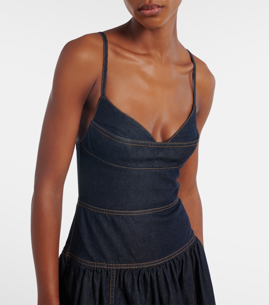 Denim midi dress