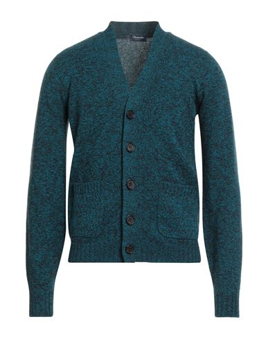 Man Cardigan Deep teal Size 40 Lambswool
