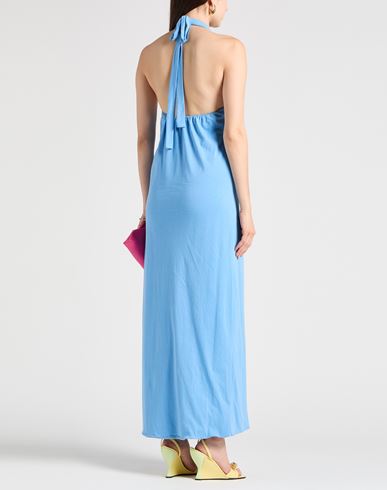 Woman Maxi dress Pastel blue Size 4 Viscose, Elastane
