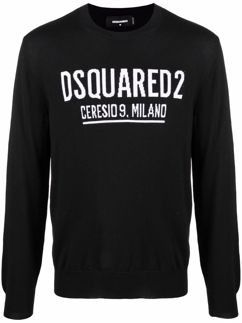 Logo intarsia-knit jumper