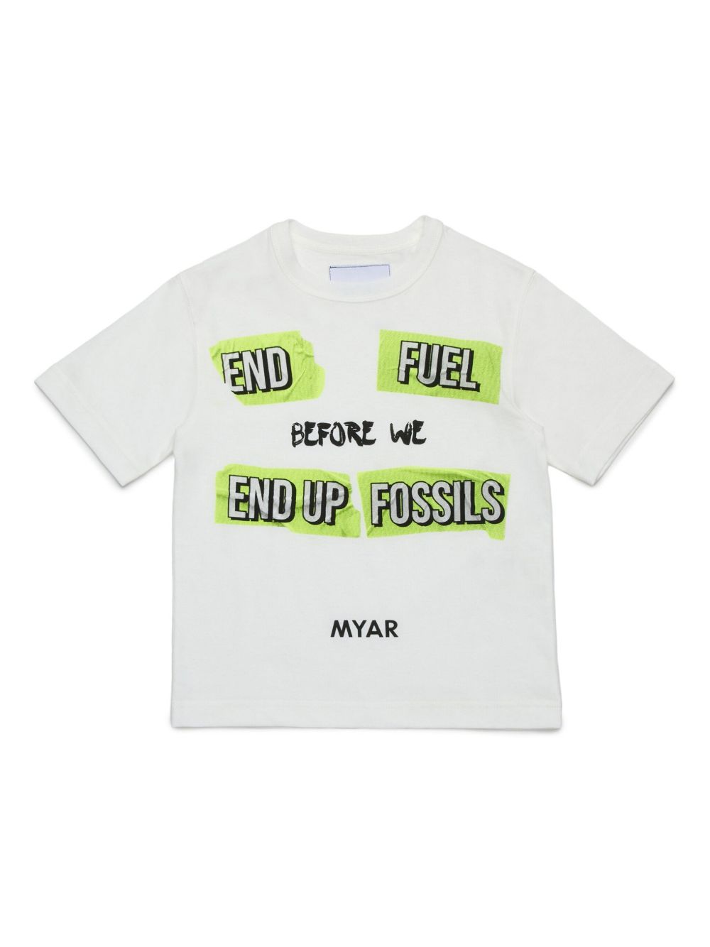MYAR KIDS text-print T-shirt - White