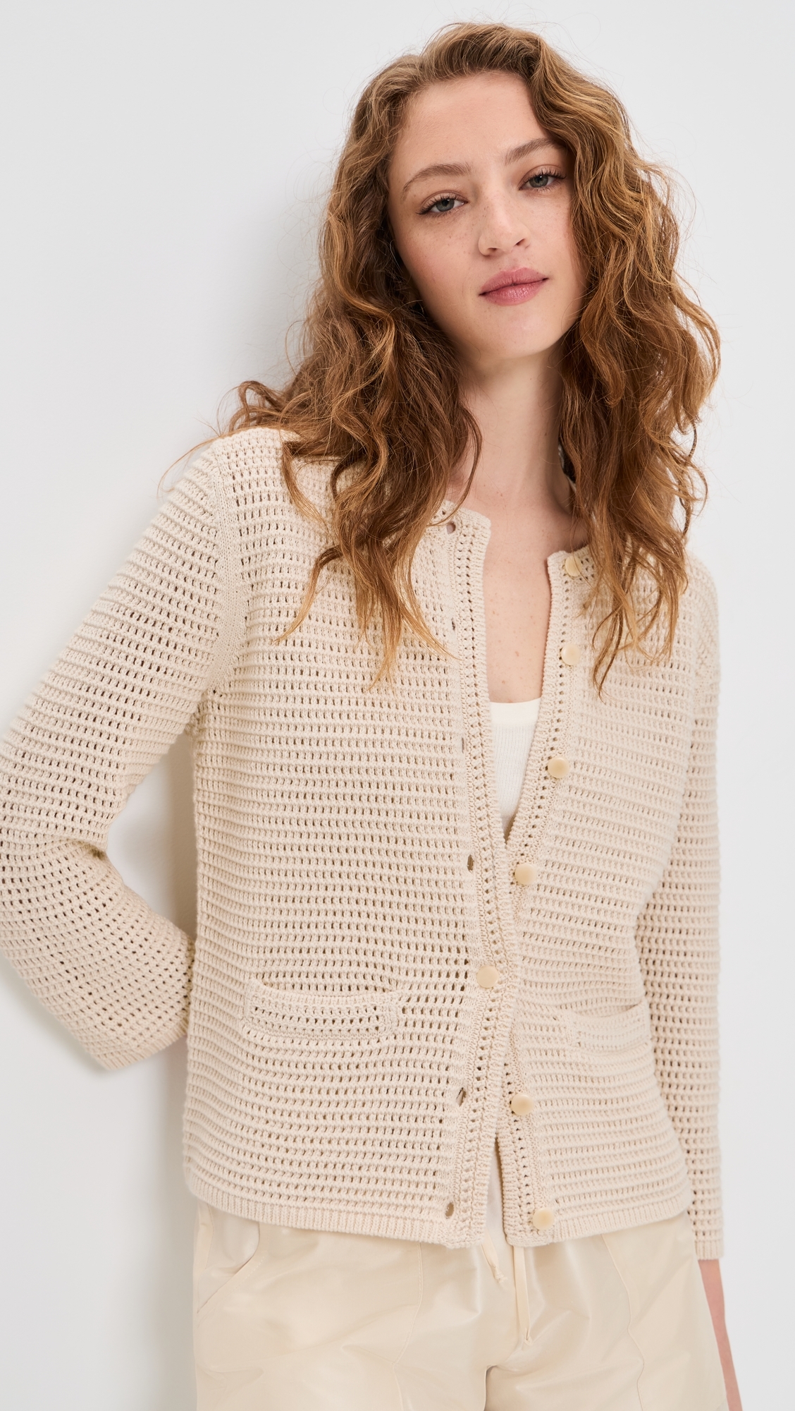 Crochet Cardi Jacket Natural