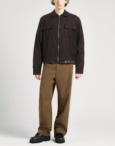 Man Jacket Chocolate brown Size 38 Wool, Nylon, Lyocell