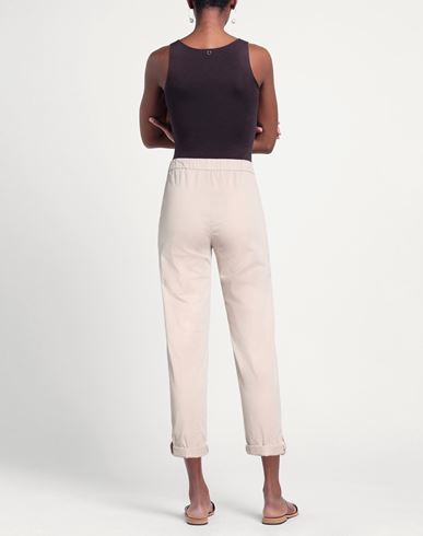 Woman Pants Beige Size 10 Cotton, Elastane