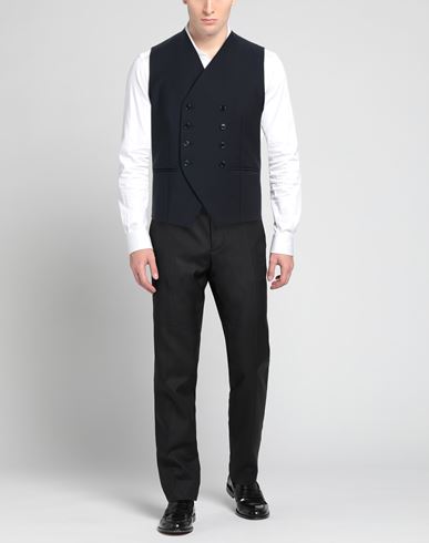 Man Tailored Vest Midnight blue Size 40 Wool, Polyester, Elastane