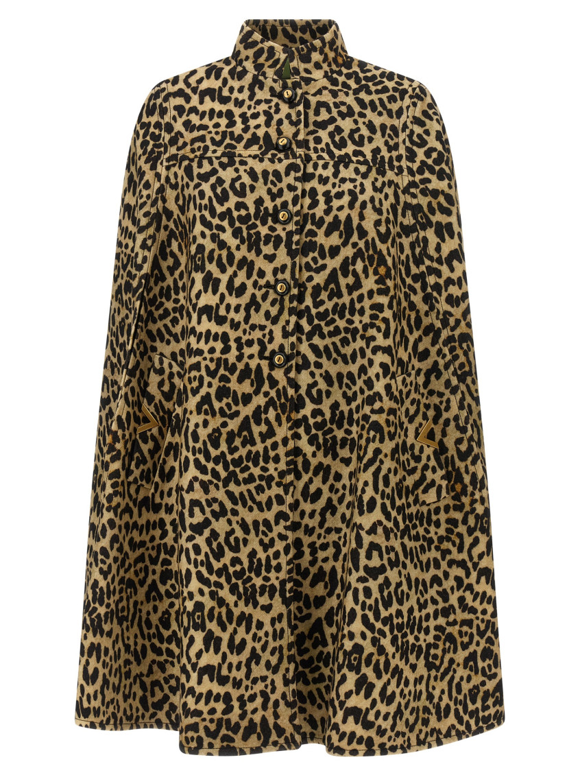 Cape In Animalier Cloth Capes Brown