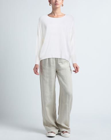 Woman Sweater White Size 10 Merino Wool