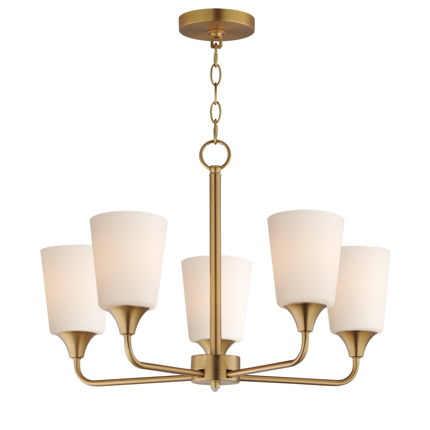 Natural Aged Brass Chandelier from the Hudson Collection
