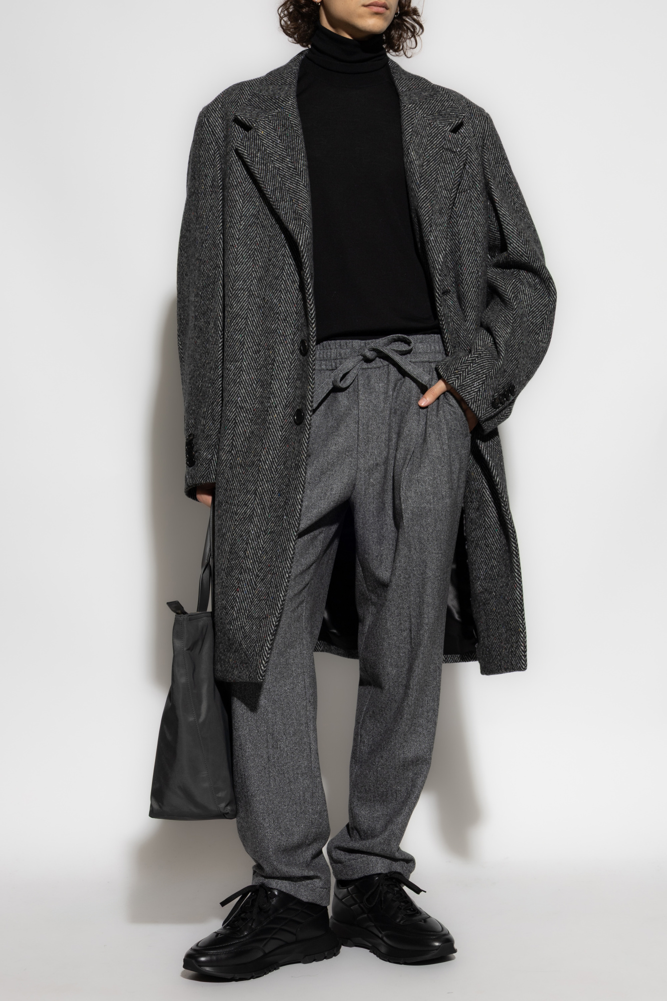 Wool Coat, Men's, Grey