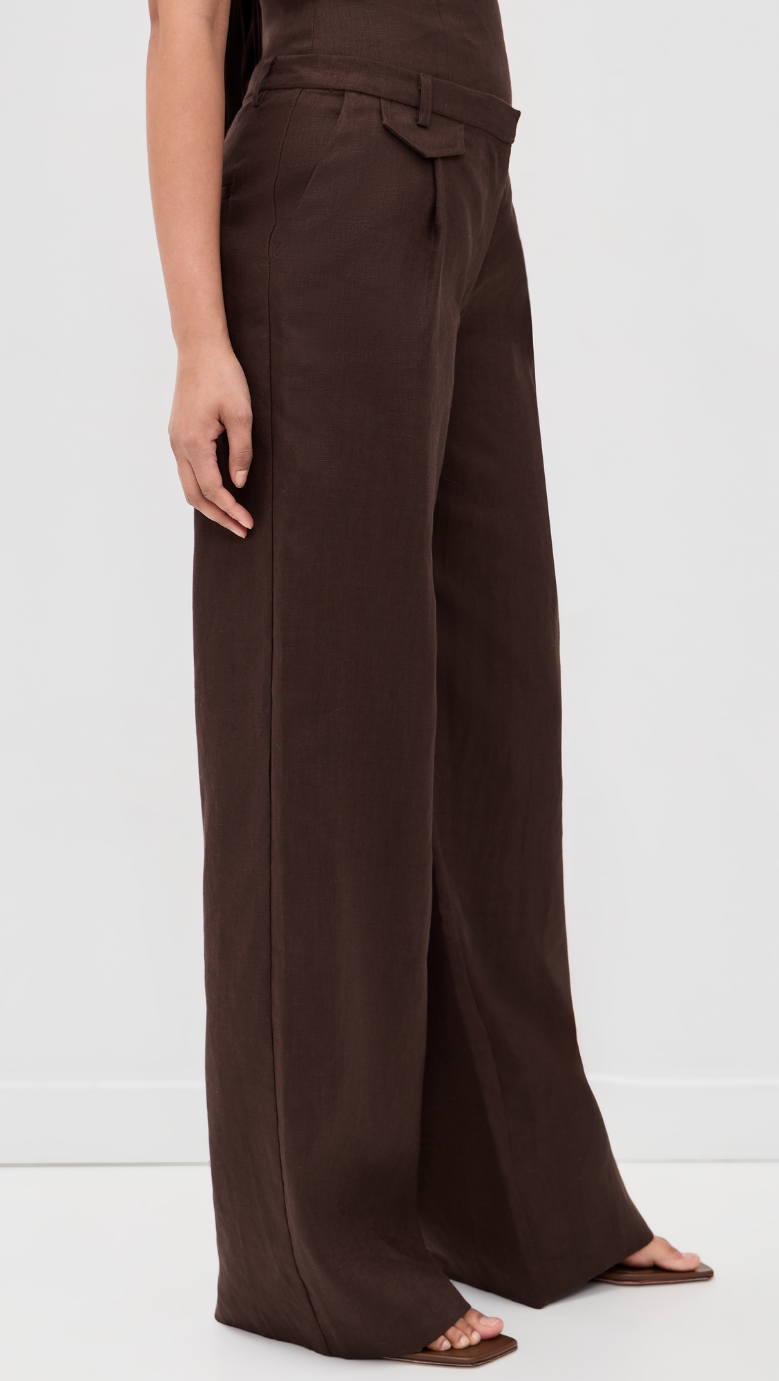 Geordy Hipster Linen Pants Chocolate