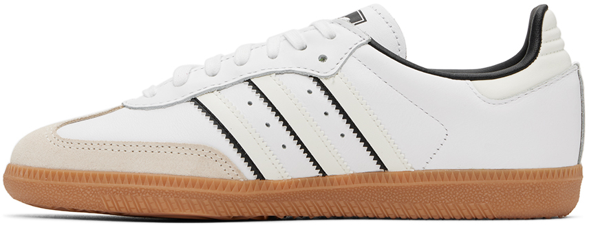 Adidas Kids Big Kids White & Off-White Samba OG Sneakers