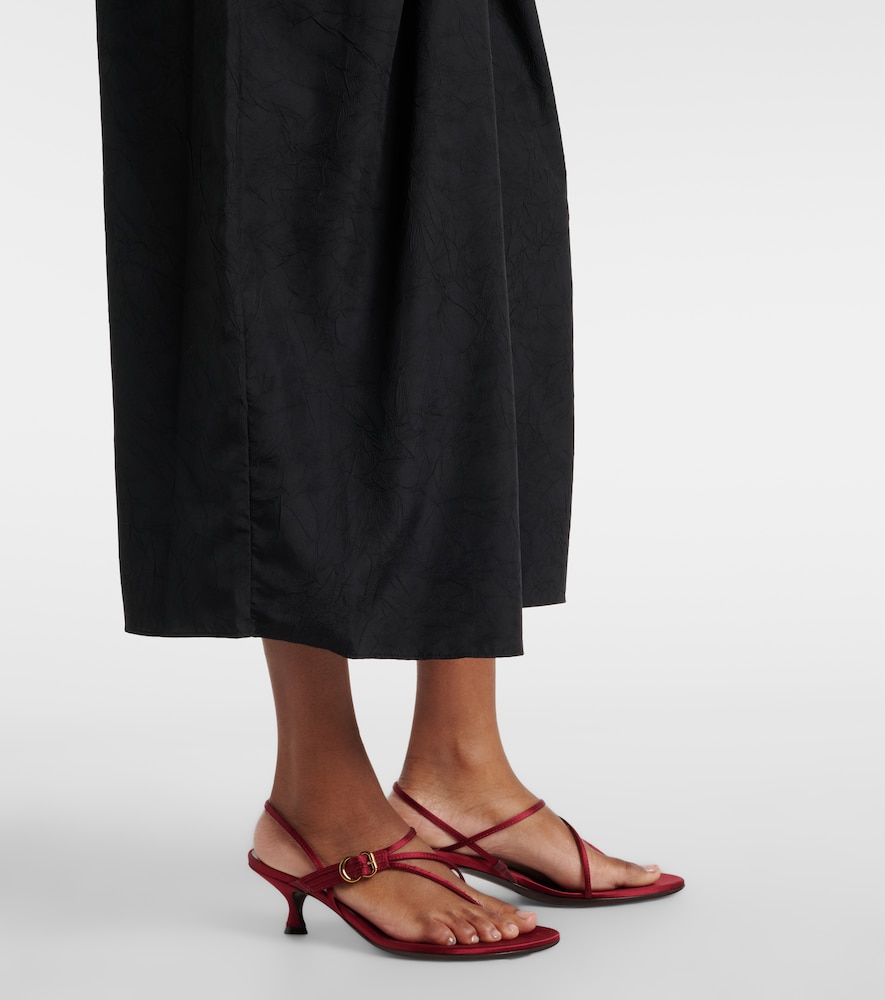 Róhe Gathered midi skirt