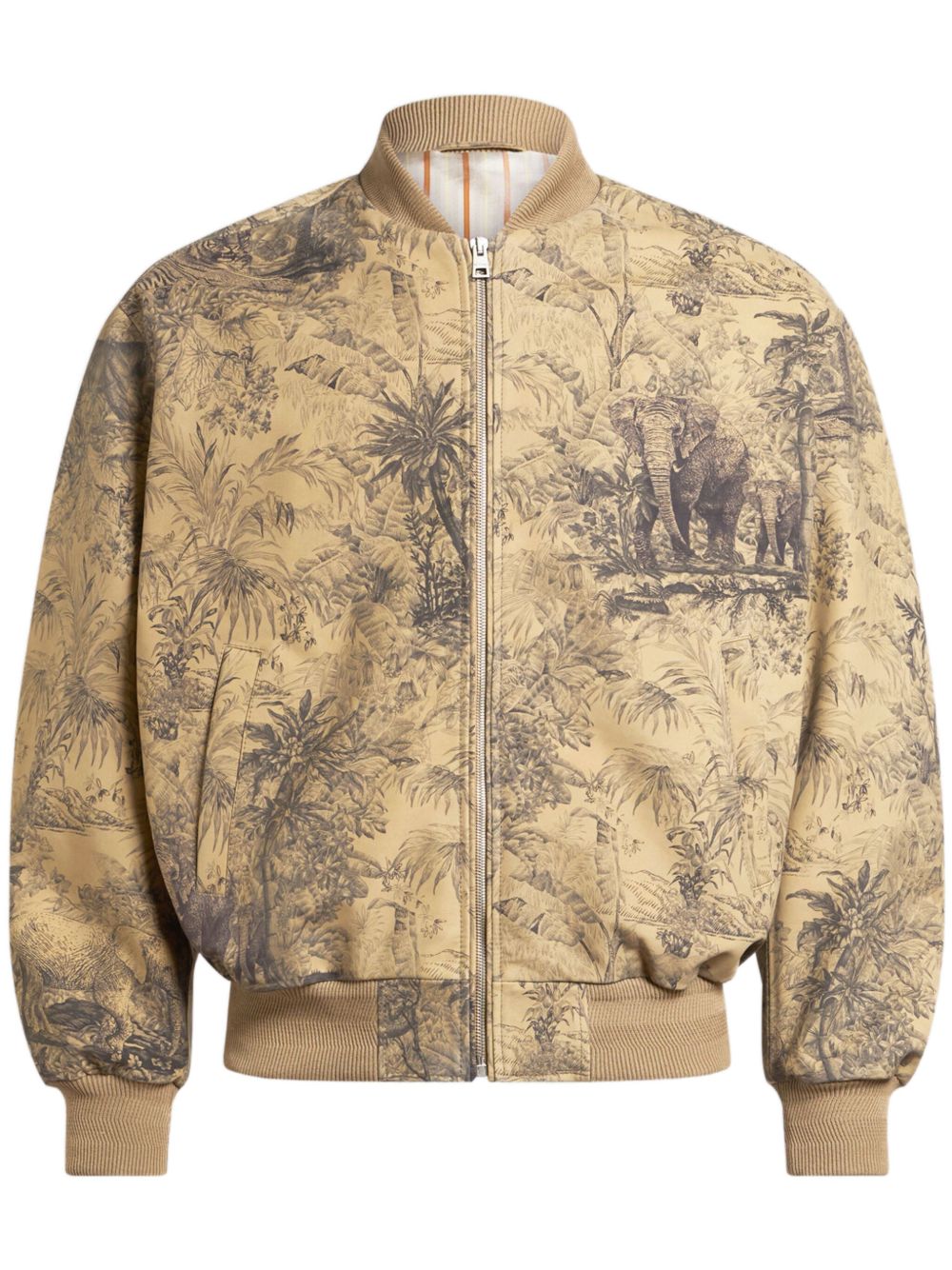 Abstract print bomber jacket - Neutrals