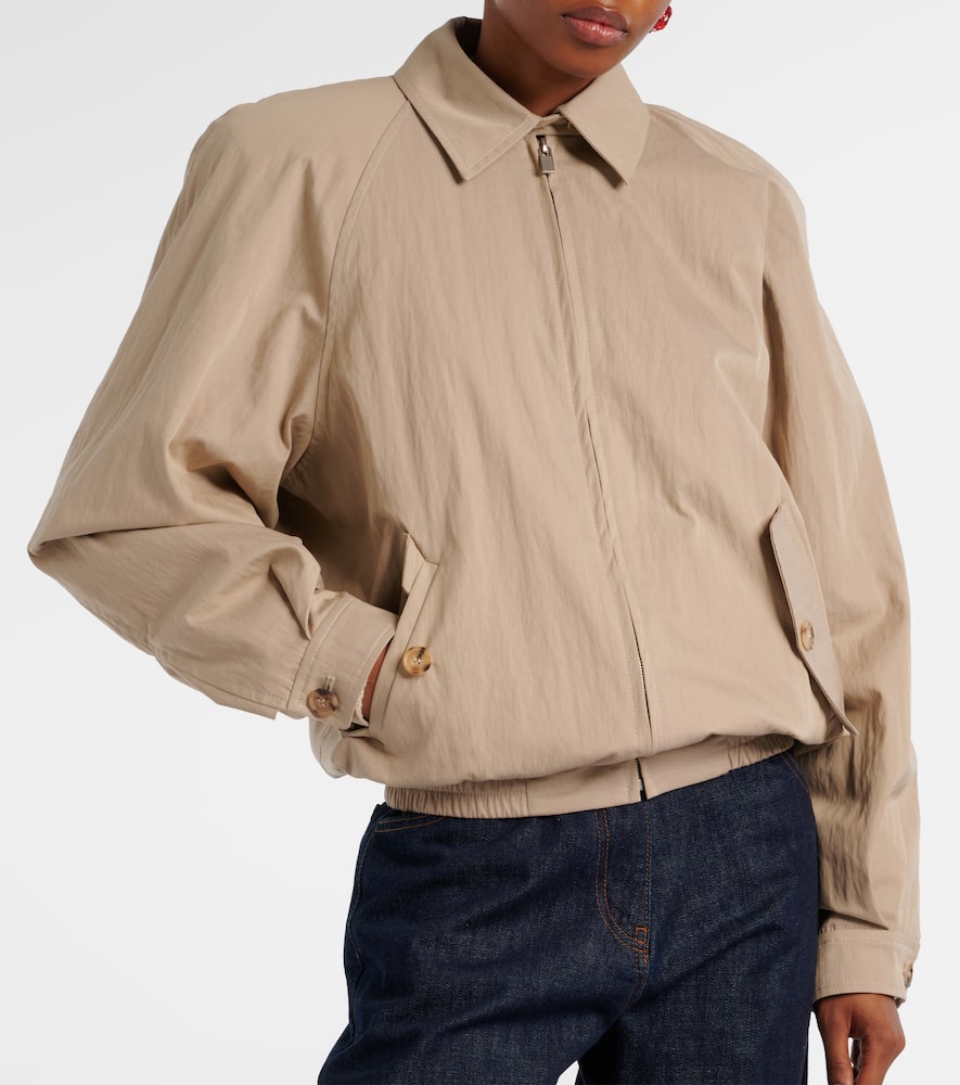 Cotton-blend bomber jacket