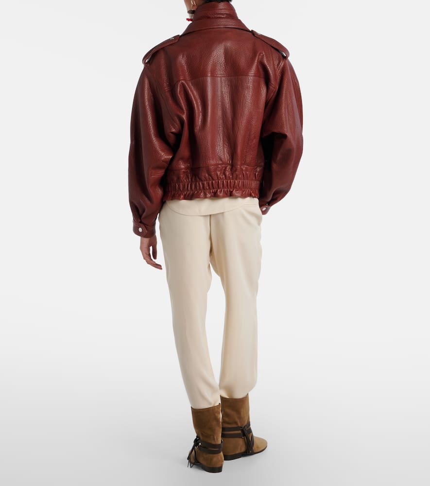 Honie straight-leg crêpe pants