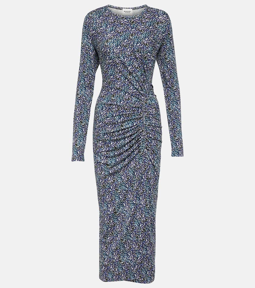 Marant Etoile Jelina floral printed jersey midi dress