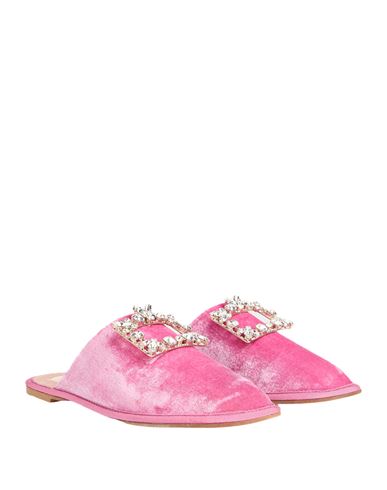 Woman Mules & Clogs Fuchsia Size 4 Textile fibers