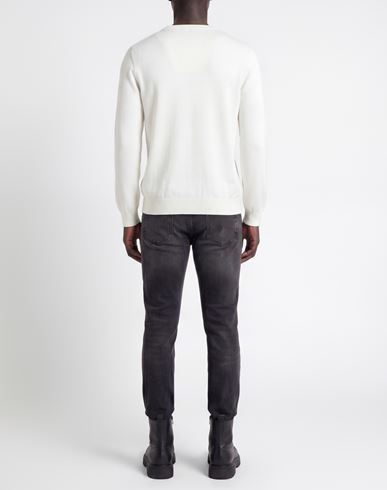 Man Sweater Cream Size L Acrylic, Merino Wool, Elastane