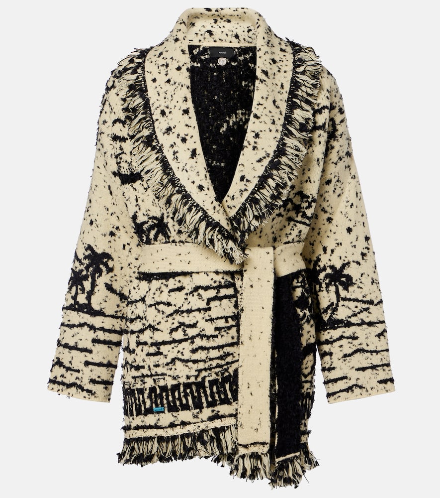 Ocean Whispers fringed wool-blend cardigan