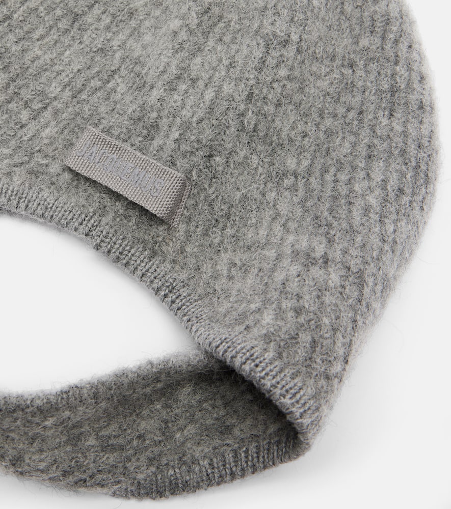 Ribbed-knit alpaca and wool-blend hood