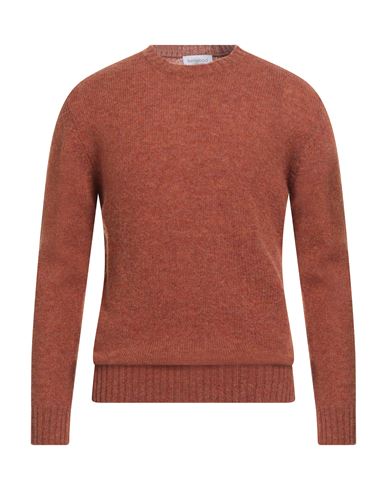 Man Sweater Rust Size 40 Virgin Wool