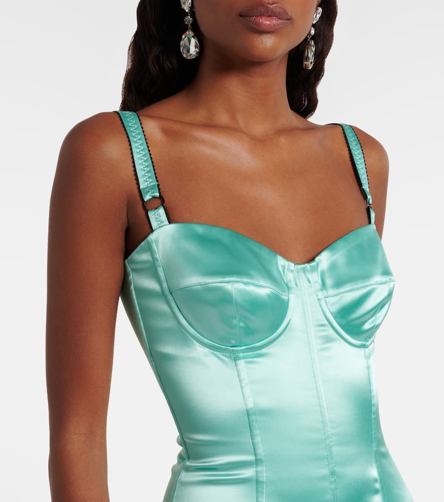 Bustier satin dress