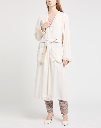 Crème Woman Overcoat & Trench Coat White Size 2 Viscose