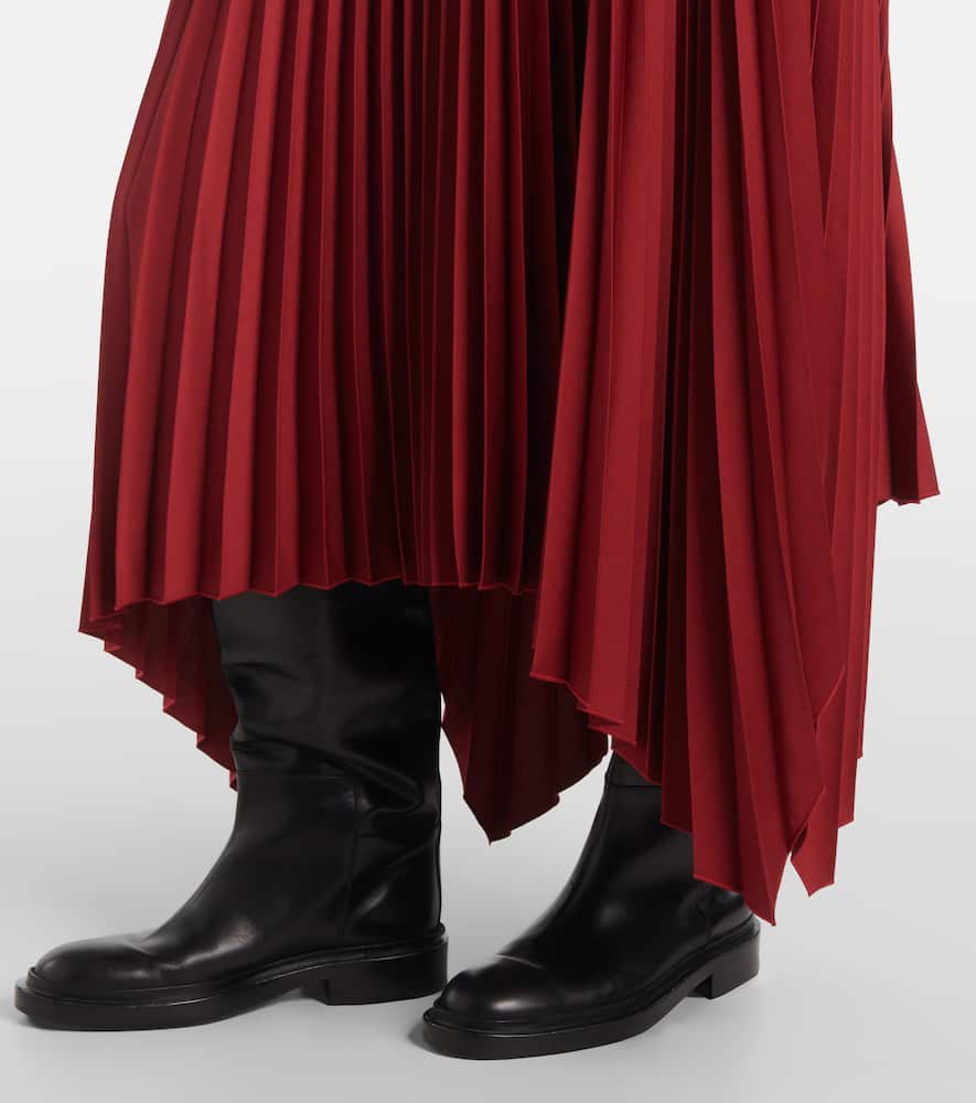 Ade plissé crêpe midi skirt