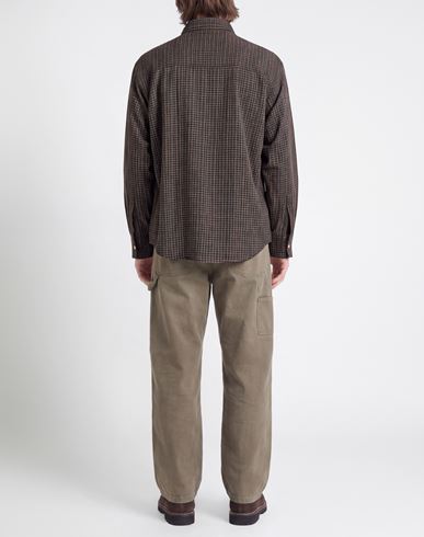 Man Shirt Dark brown Size S Cotton