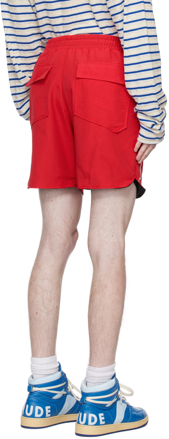 Red print shorts