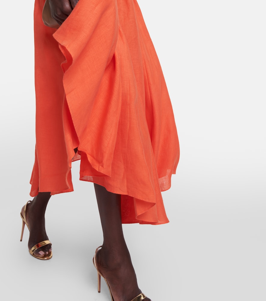 Raie cutout linen midi dress