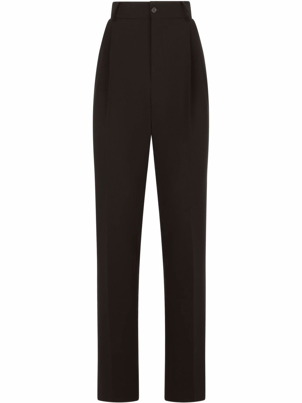High-waisted tailored trousers - Black